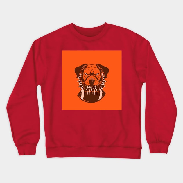 The Old School Football Hell Dawn Pound Dog Crewneck Sweatshirt by Cronz Constantine Corp.